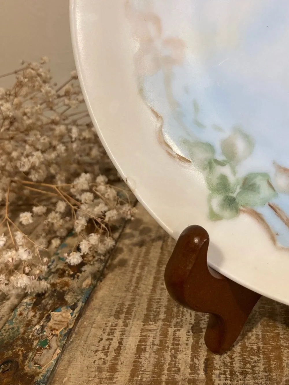 FL Bavaria Floral Ceramic Decorative Plate Pink Roses Vintage Cottagecore